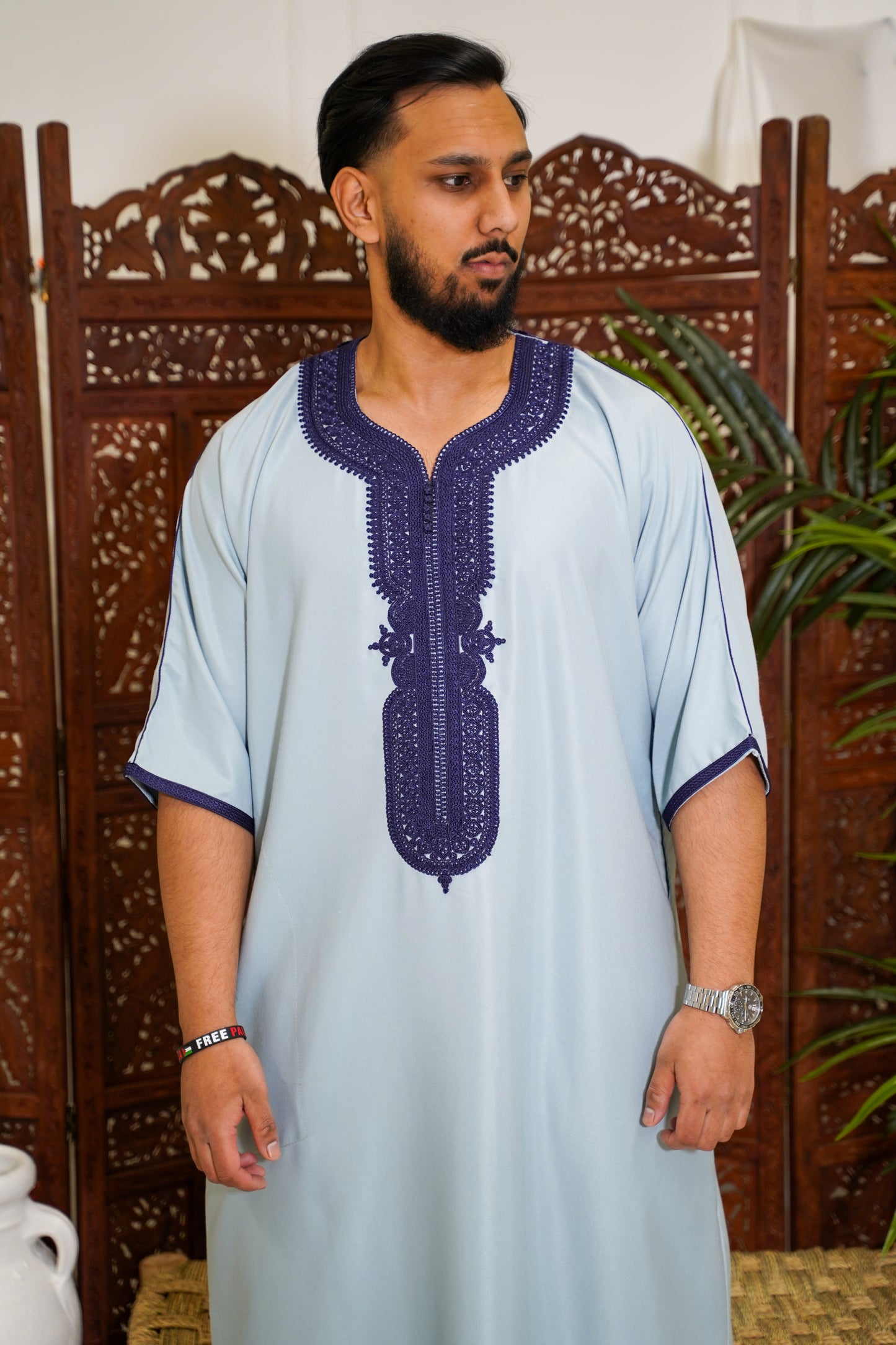 BEAU BLUE MOROCCAN GANDOURA