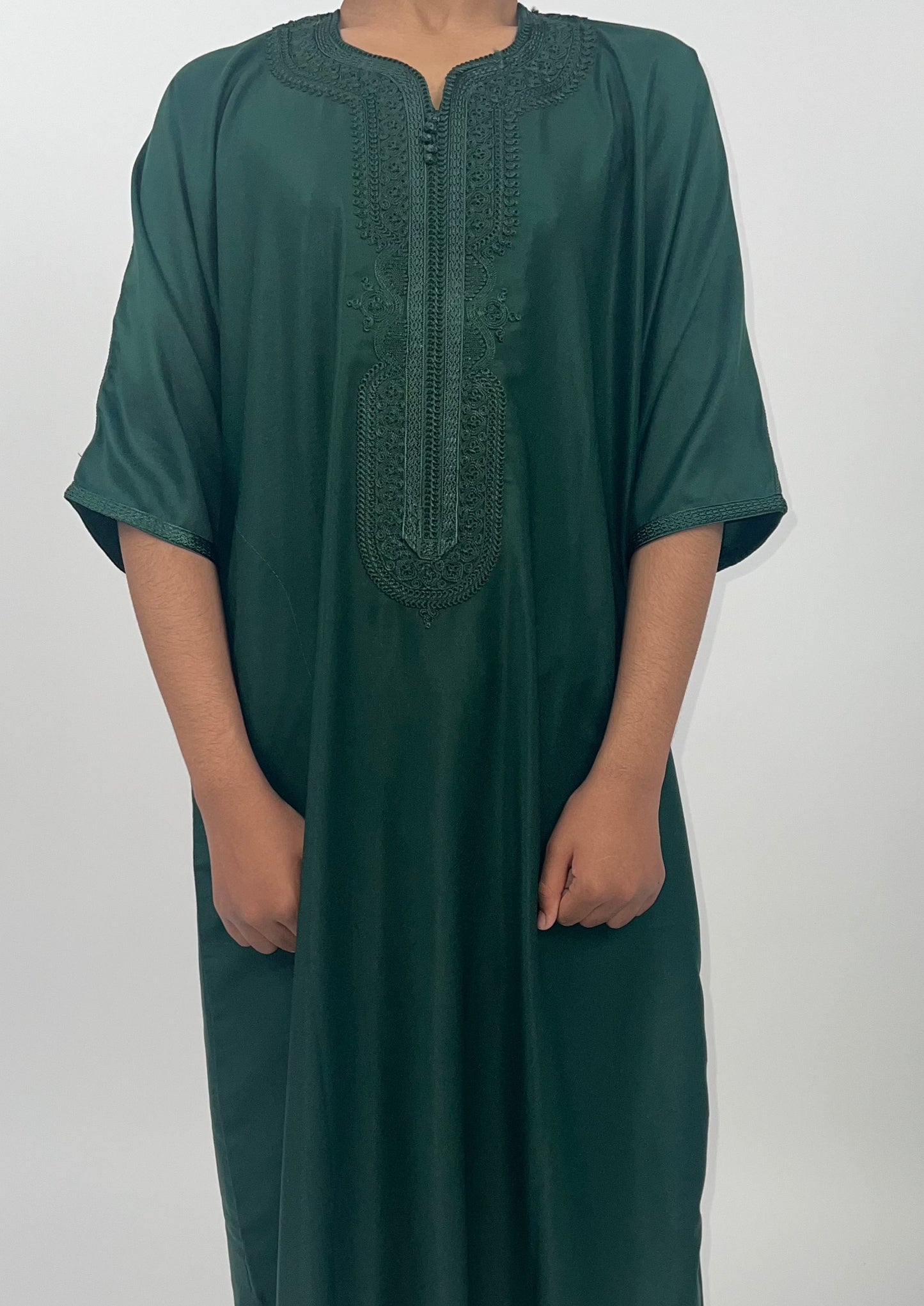 FOREST GREEN MOROCCAN GANDOURA