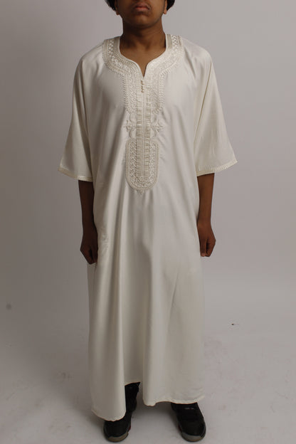 Off White Moroccan Gandoura