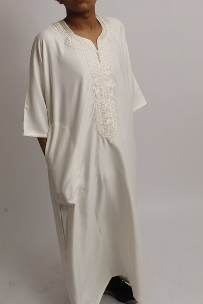 Off White Moroccan Gandoura